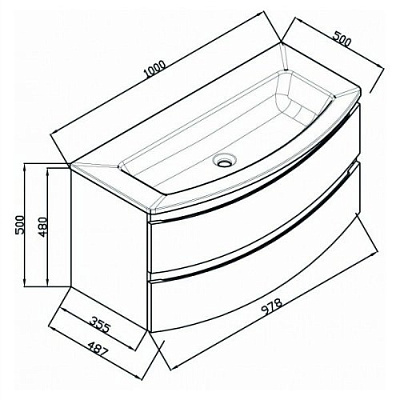 Тумба с раковиной Kolpa San Iman 100