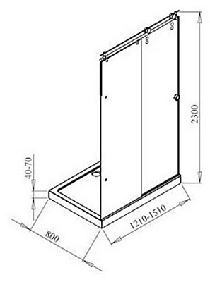 Душевая дверь в нишу Aquanet Beta 150-12