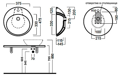 Рукомойник Hatria Happy Hour 02.00