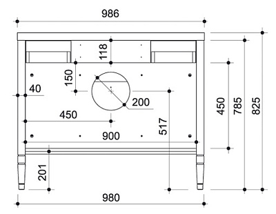 Тумба с раковиной Caprigo Альбион 100 BIANCO Light Vintage