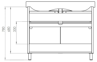 Тумба с раковиной Aquanet Гретта 100 белая