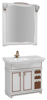 Тумба с раковиной Aquanet Луис 90 белая L