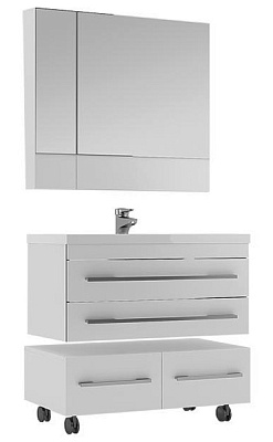 Тумба Aquanet Верона 90 подкатная белая