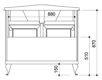 Мебель для ванной Caprigo Порто 100 NOCE SCURO