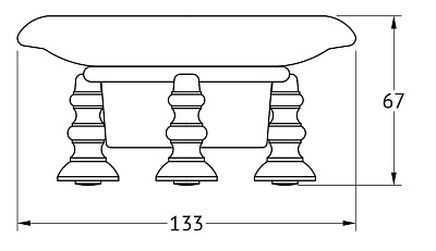 Мыльница 3SC Stilmar UN STI 128 хром, золото