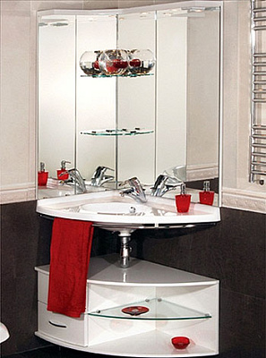 Тумба с раковиной De Aqua Трио L фурнитура хром