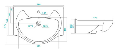 Тумба с раковиной Атолл Наполеон 265