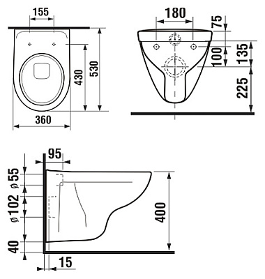 Унитаз подвесной Jika Lyra Plus  2338.0