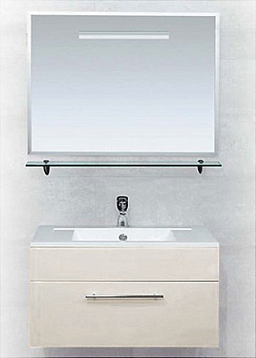 Тумба с раковиной De Aqua Квадро 1 (80 см)