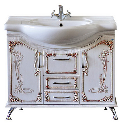 Мебель для ванной Атолл Барселона 295 белая с медью