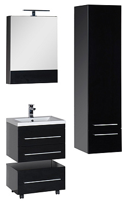 Тумба Aquanet Нота 58 подкатная черная