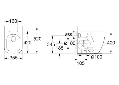Унитаз приставной BelBagno Alpina