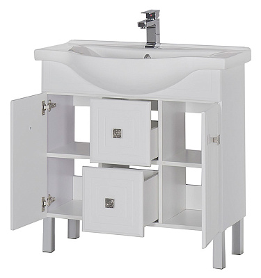 Тумба с раковиной Aquanet Стайл 85 с ящиками