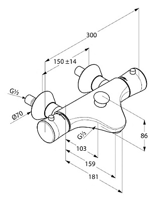 Термостат Kludi Ambienta 534010538 для ванны с душем