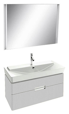 Тумба с раковиной Jacob Delafon Reve 100 белый бриллиант 2 ящика