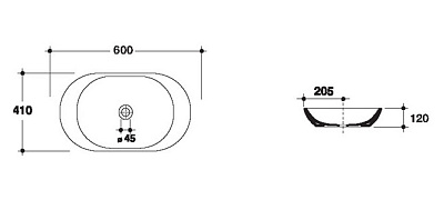 Раковина Disegno Ceramica Ovo 976/B2