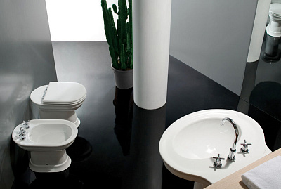 Унитаз приставной Hatria Dolcevita CR горизонтальный выпуск