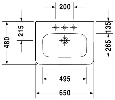 Раковина Duravit DuraStyle 232065