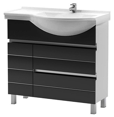 Мебель для ванной Aquanet Доминика 90 черная R