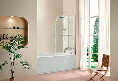 Шторка для ванны Cezares RETRO-A-V-1-80/145-CP-Cr-R