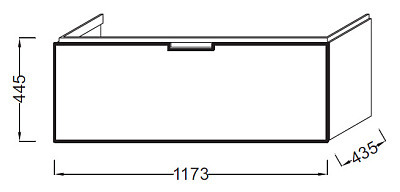 Мебель для ванной Jacob Delafon Reve 120 белый бриллиант 1 ящик