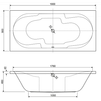 Акриловая ванна CEZARES 42-for two