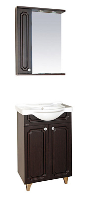 Тумба с раковиной Misty Александра 55 прямая венге