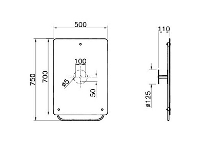 Зеркало VitrA Arkitekt 320-1131