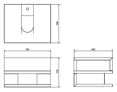 Тумба с раковиной Toto NC/S 70 венге