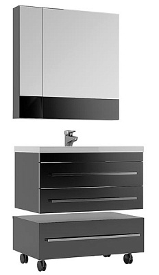 Мебель для ванной Aquanet Верона 75 подвесная черная