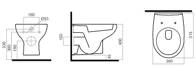 Унитаз подвесной Am.Pm Bourgeois
