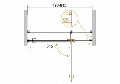 Душевая дверь в нишу Cezares VALVOLA-B-1-80-C-Cr