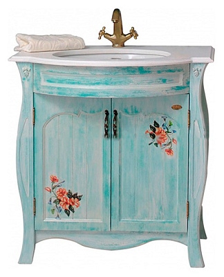 Тумба с раковиной Атолл Ривьера heaven (небесно-голубая)