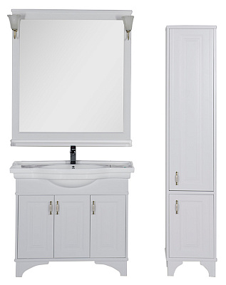 Тумба с раковиной Aquanet Валенса 100 белая