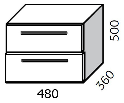 Тумба с раковиной Cezar Vita 50 белая