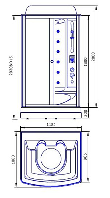 Душевая кабина Радомир Диана 1