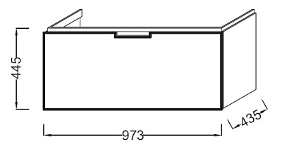 Тумба с раковиной Jacob Delafon Reve 100 белый бриллиант 1 ящик