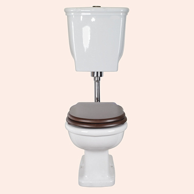 Унитаз приставной с бачком и механизмом смыва хром Tiffany World Bristol