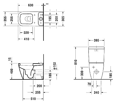 Унитаз-компакт Duravit Happy D.2 2134090000