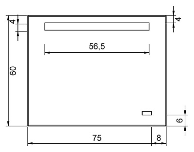 Зеркало Aquanet TH-24C 75x60