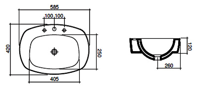 Раковина Disegno Ceramica Tratto 359-1