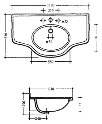 Тумба с раковиной Eban Rebecca 110 белая