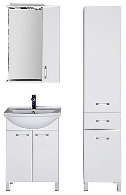 Тумба с раковиной Aquanet Глория 60 белая