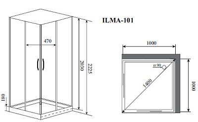 Душевая кабина Timo Ilma 101