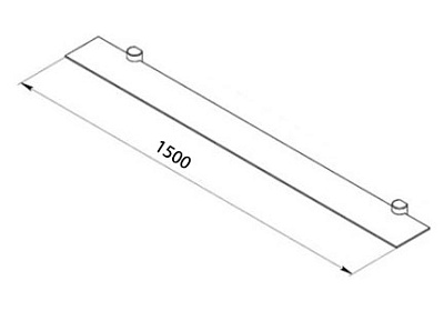 Полка De Aqua 150  стеклянная