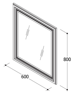 Зеркало Caprigo 60х80 багетное (46 мм)