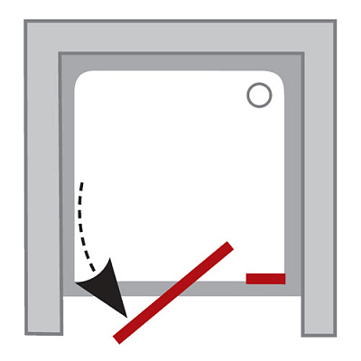Душевая дверь в нишу Ravak PDOP2-110 профиль "сатин"