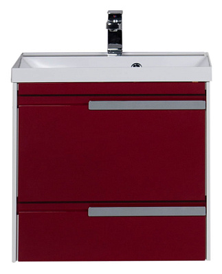 Тумба с раковиной Aquanet Тиволи 70 бордо