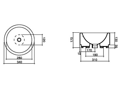 Рукомойник Disegno Ceramica Cezanne 654