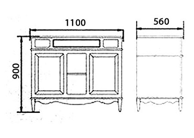 Тумба с раковиной Атолл Марсель 210